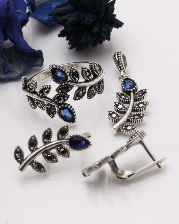 Set argint cu marcasite cod 3-41460, gr7.4