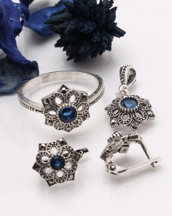 Set argint cu marcasite cod 3-41463, gr6.3