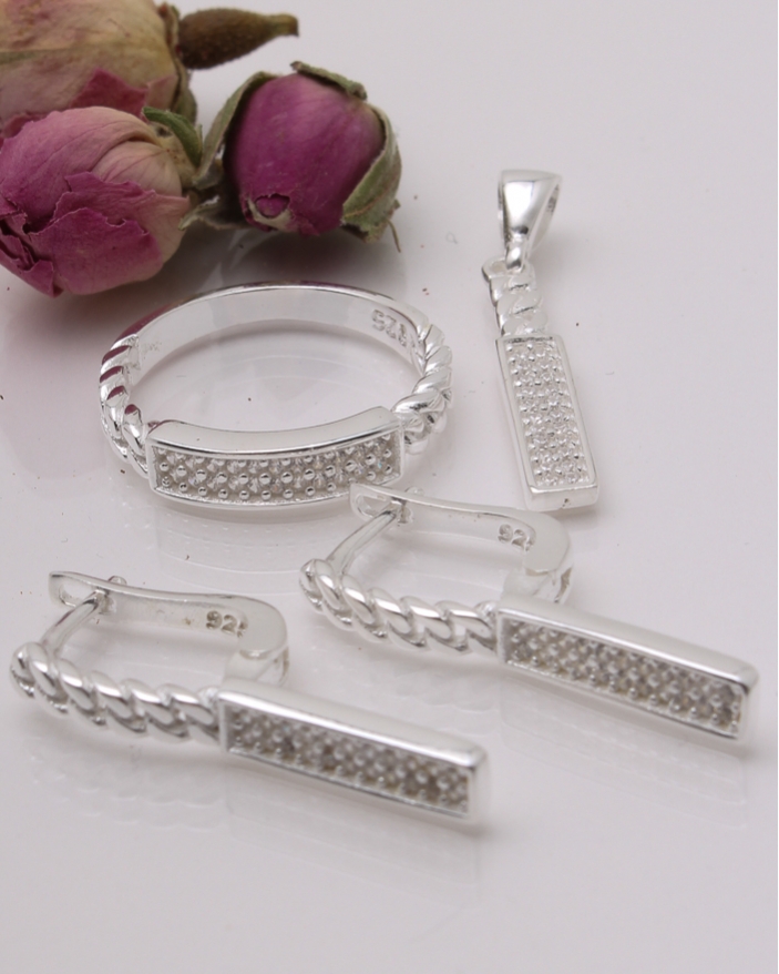 Set argint si cubic zirconia cod 3-41861, gr7.3