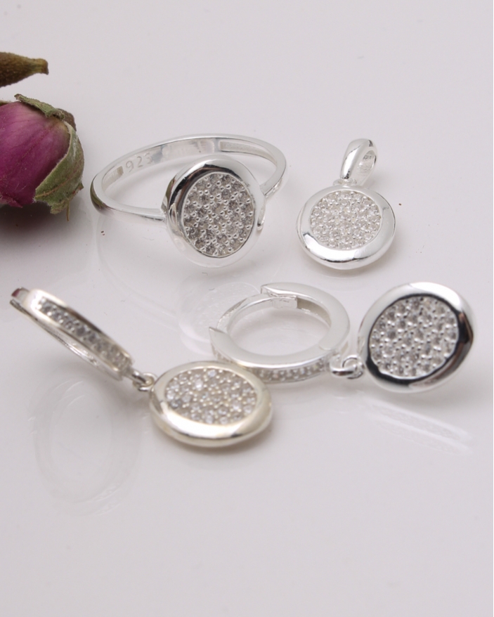 Set argint si cubic zirconia cod 3-41870, gr6