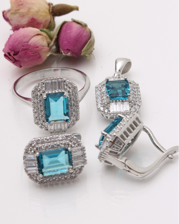 Set argint si cubic zirconia cod 3-41873, gr12.4