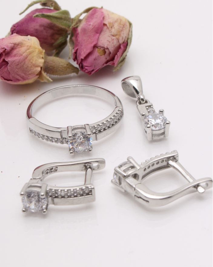 Set argint si cubic zirconia cod 3-41881, gr6.8