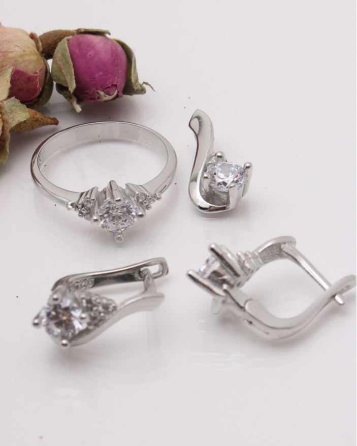 Set argint si cubic zirconia cod 3-41929, gr7.3