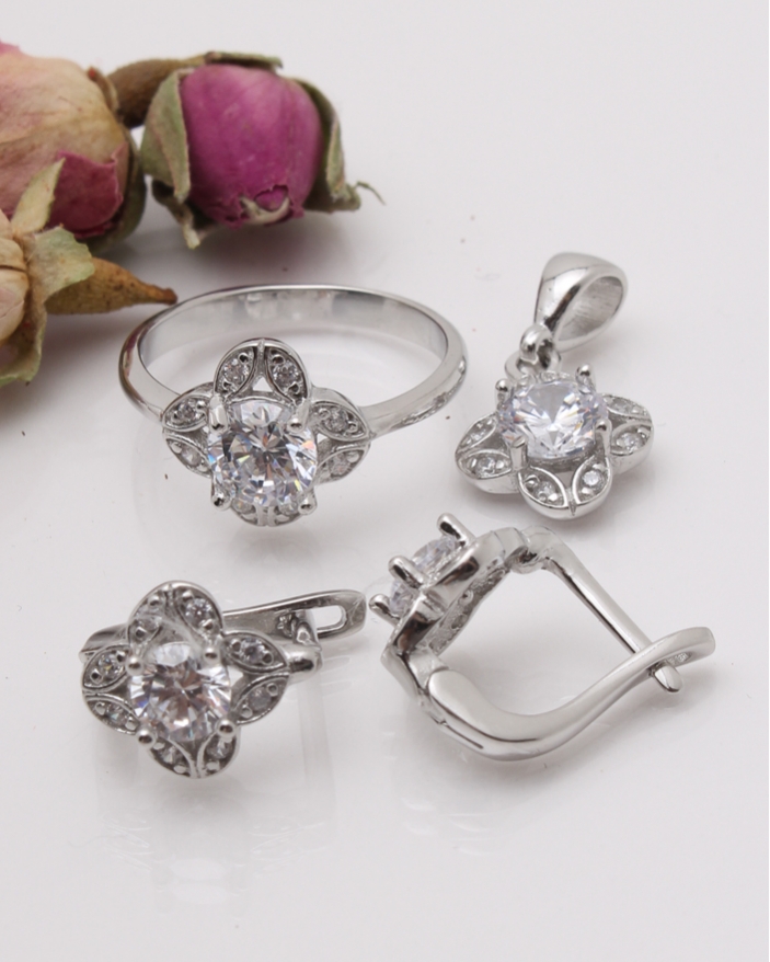 Set argint si cubic zirconia cod 3-41932, gr7.1