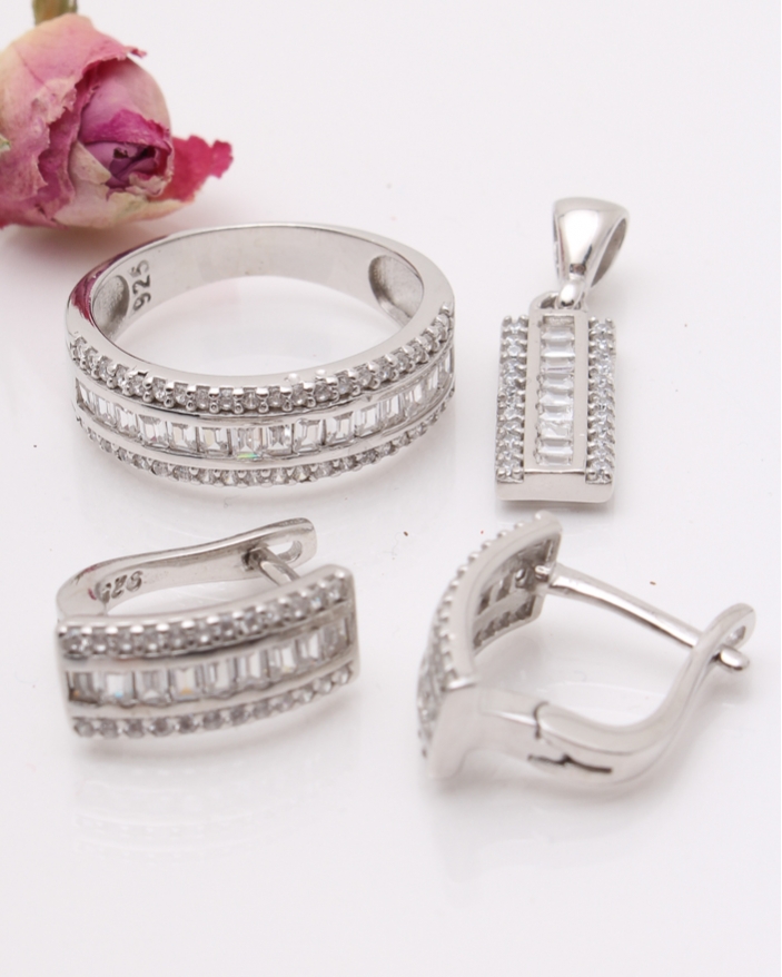 Set argint si cubic zirconia cod 3-42317, gr8.3