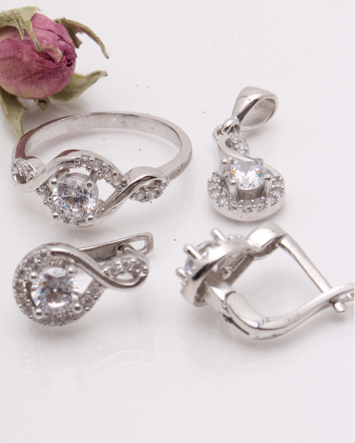 Set argint si cubic zirconia cod 3-42331, gr8.2