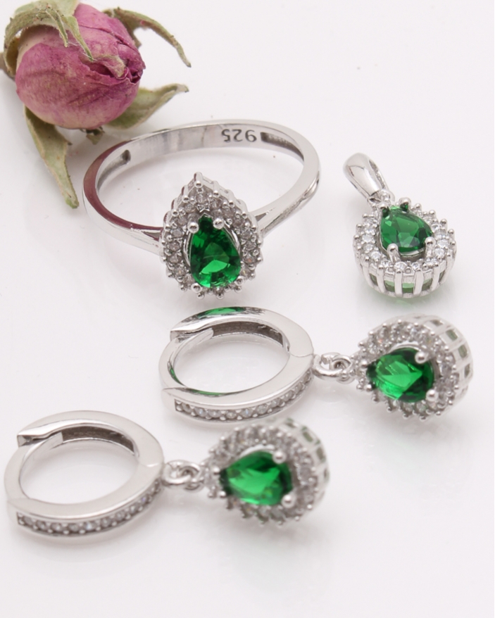 Set argint si cubic zirconia cod 3-42380, gr6