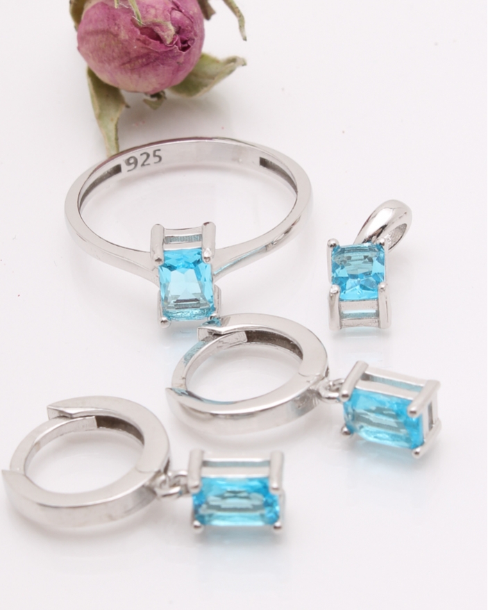 Set argint si cubic zirconia cod 3-42382, gr4.7