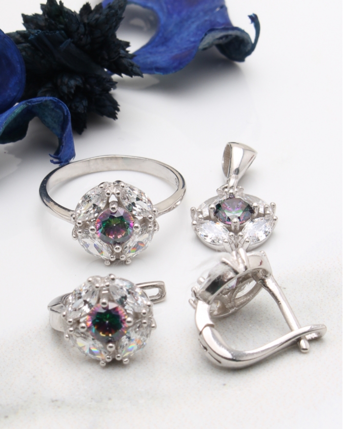 Set argint si cubic zirconia cod 3-43526, gr7.8