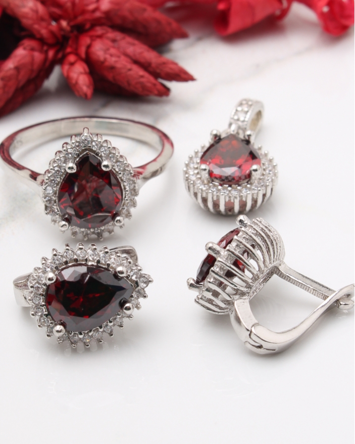 Set argint si cubic zirconia cod 3-43582, gr10