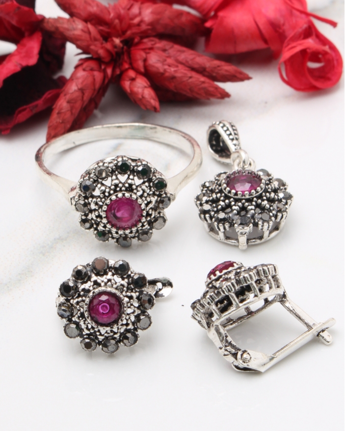 Set argint cu marcasite cod 3-43667, gr6.2