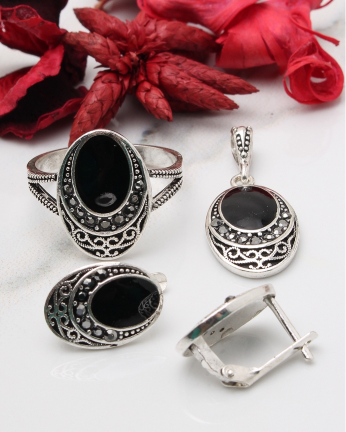 Set argint cu marcasite cod 3-43687, gr7.9