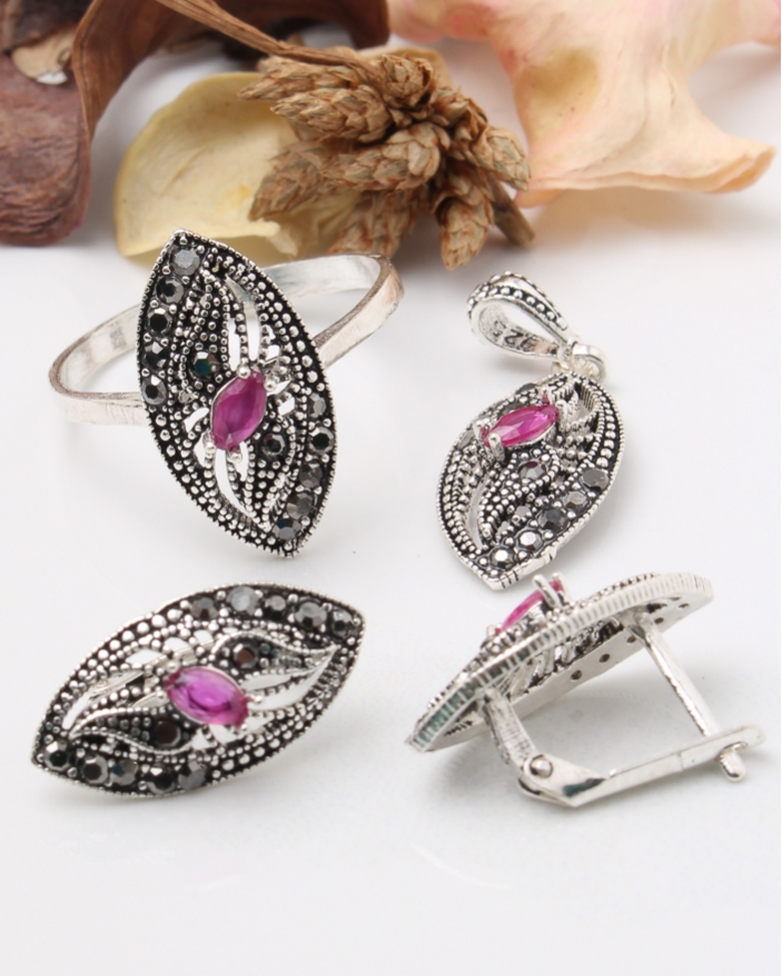 Set argint cu marcasite cod 3-43705, gr7.1