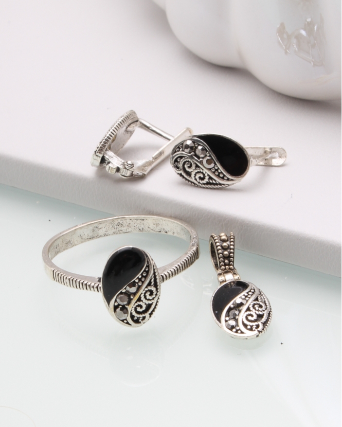 Set argint cu marcasite cod 3-45069, gr4.2