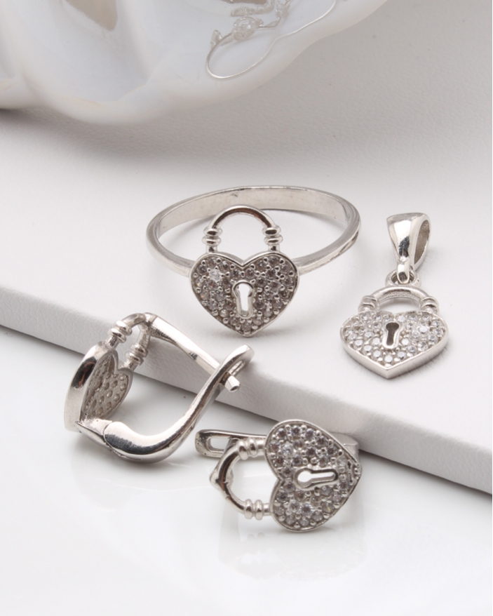 Set argint si cubic zirconia cod 3-45229, gr6.4