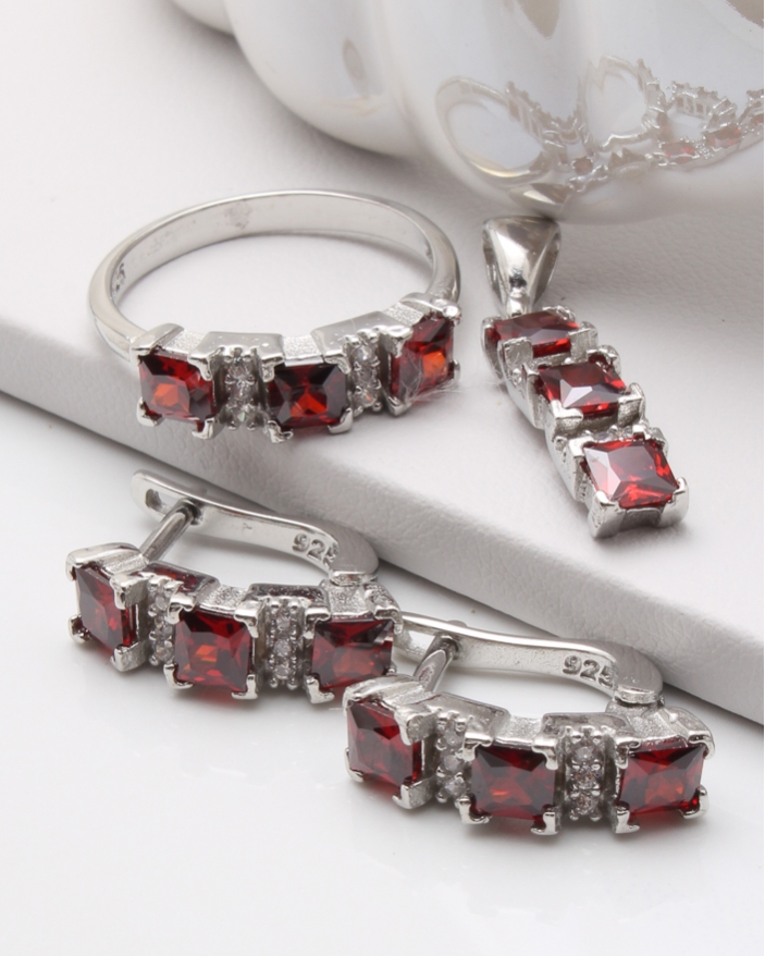 Set argint si cubic zirconia cod 3-45770, gr9.5