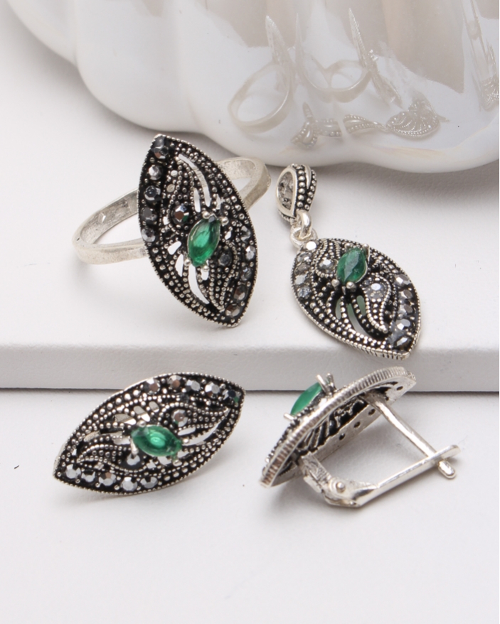 Set argint cu marcasite cod 3-47175, gr7.3