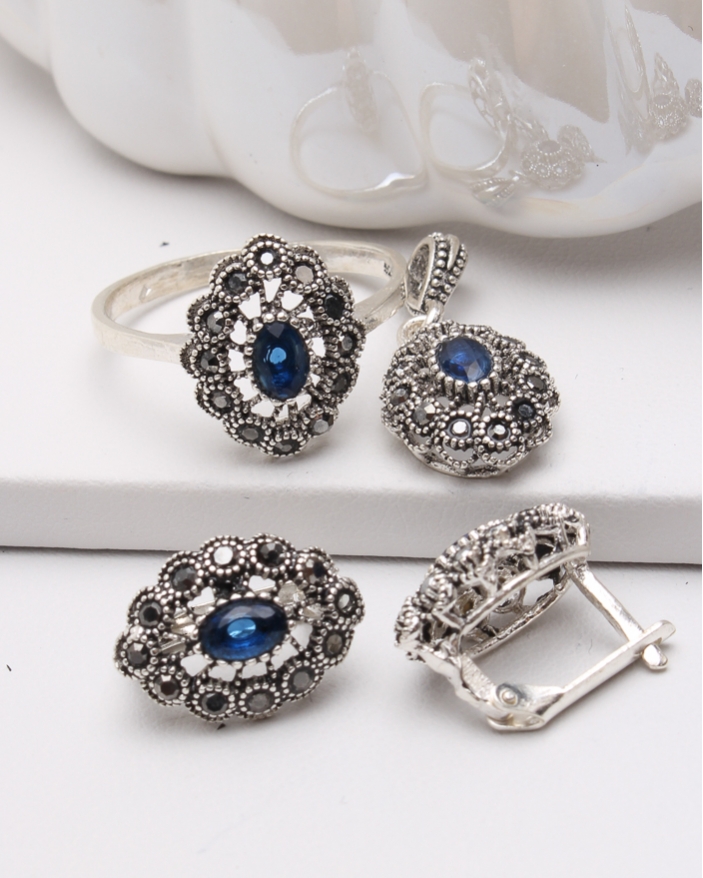 Set argint cu marcasite cod 3-47184, gr7.3