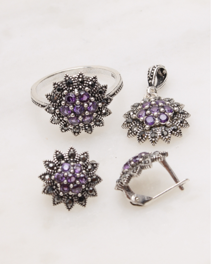 Set argint cu marcasite cod 3-47838, gr8.1