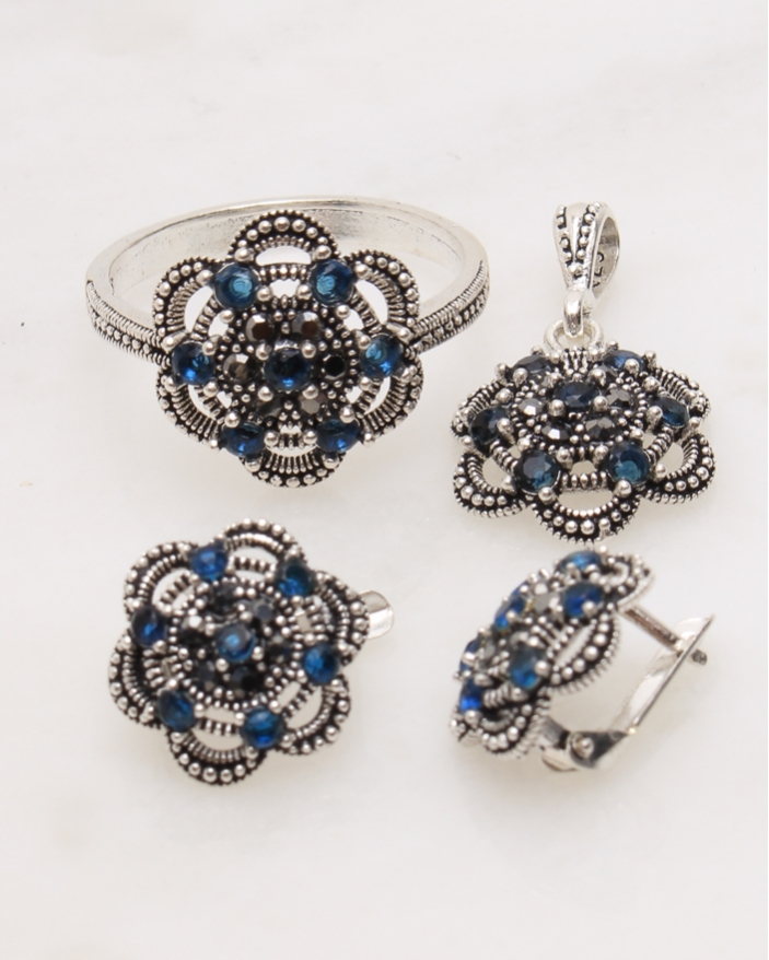 Set argint cu marcasite cod 3-47843, gr7.7