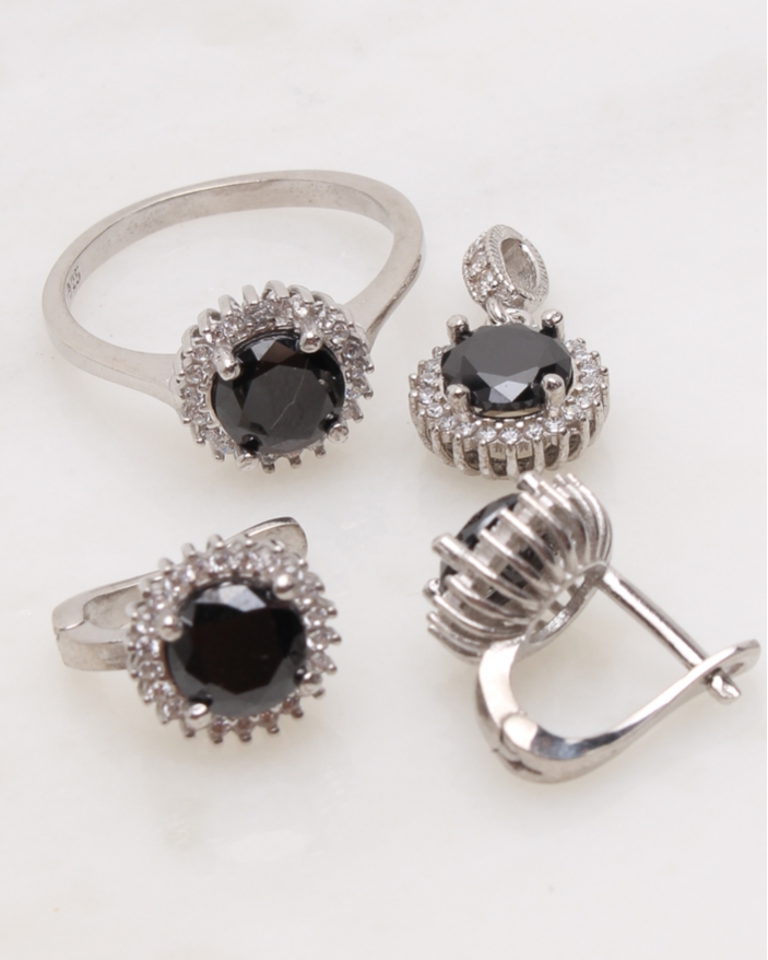 Set argint si cubic zirconia cod 3-47872, gr9.1