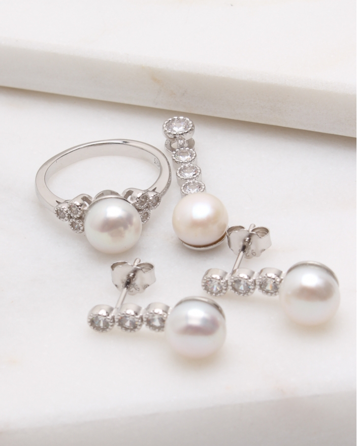 Set argint cu perle cod 3-48703, gr8.1