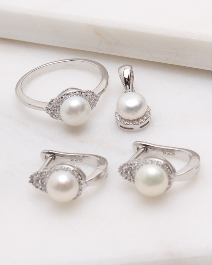 Set argint cu perle cod 3-48708, gr6.1