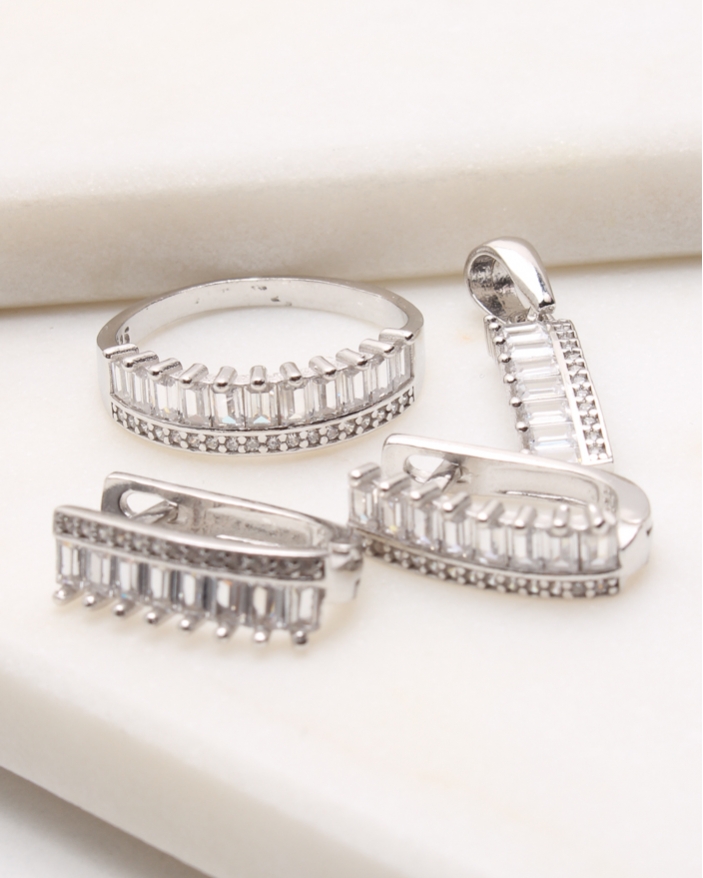 Set argint si cubic zirconia cod 3-49548, gr8.3