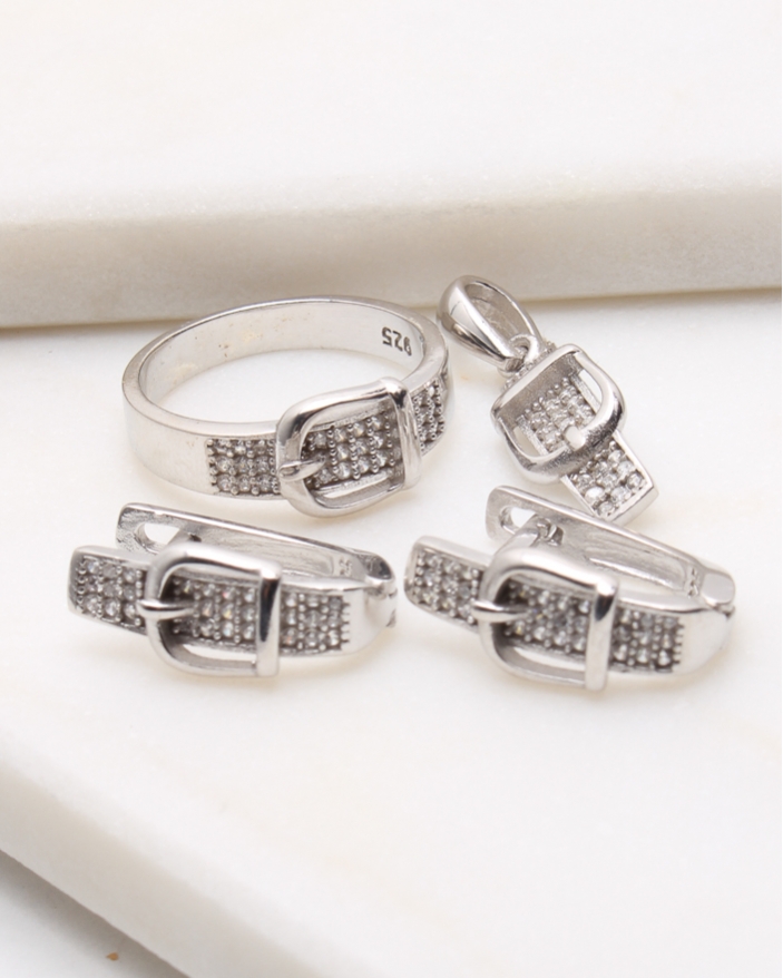 Set argint si cubic zirconia cod 3-49550, gr9.1