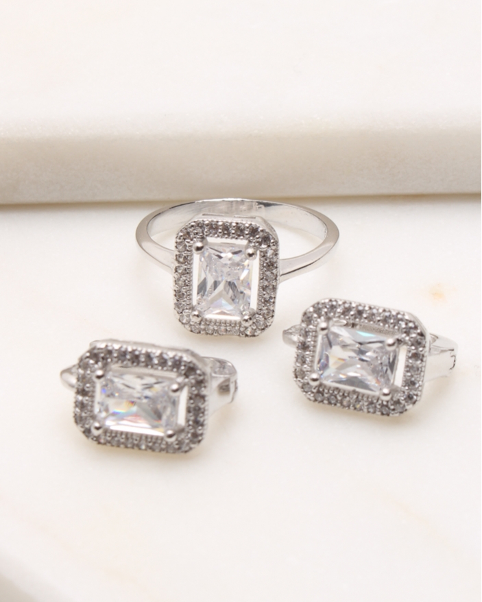 Set argint si cubic zirconia cod 3-49576, gr6.8