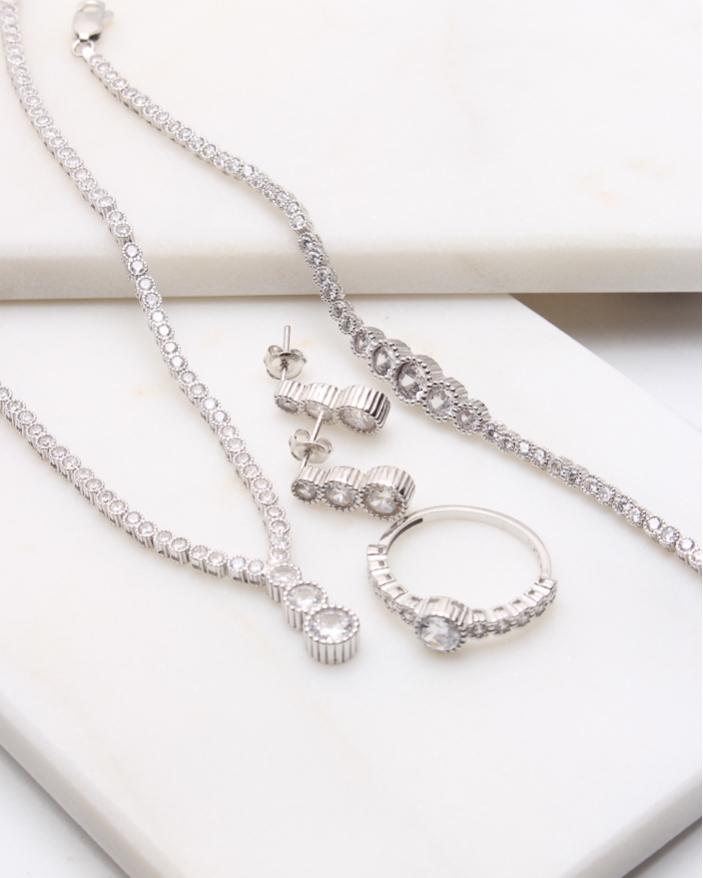 Set argint si cubic zirconia cod 3-49603, gr30.1