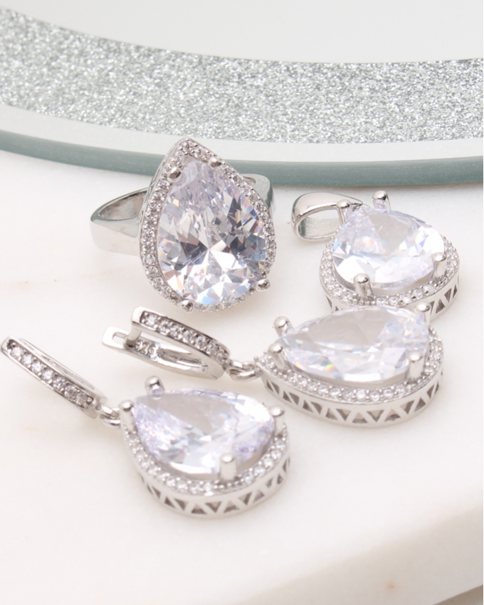 Set argint si cubic zirconia cod 3-50187, gr24.5