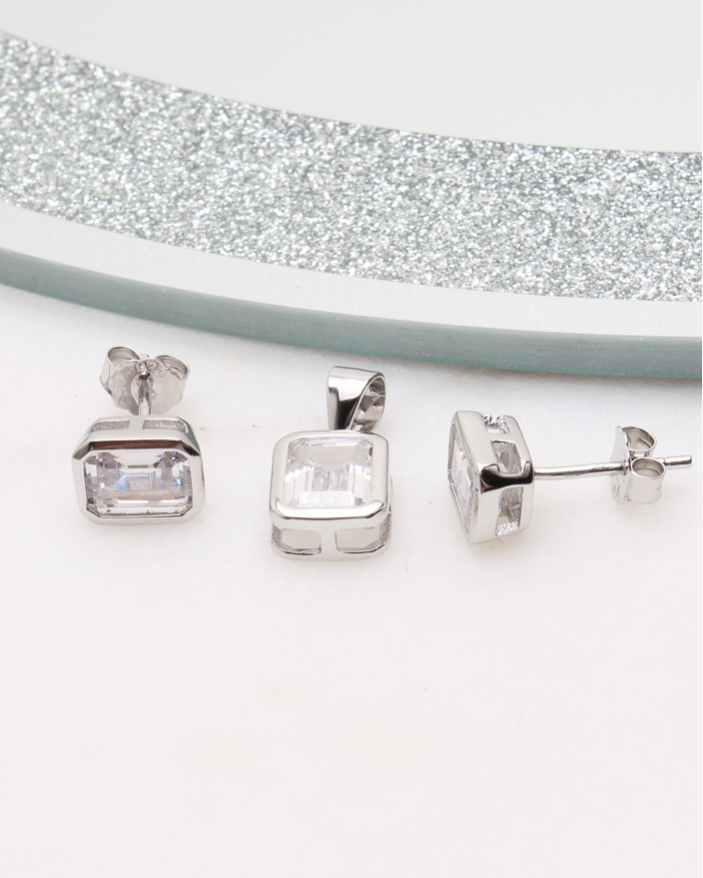 Set argint si cubic zirconia cod 3-50302, gr3.3