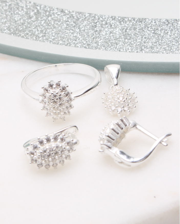 Set argint si cubic zirconia cod 3-50614, gr7.3