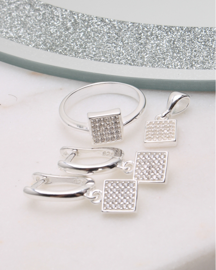 Set argint si cubic zirconia cod 3-50623, gr7.5